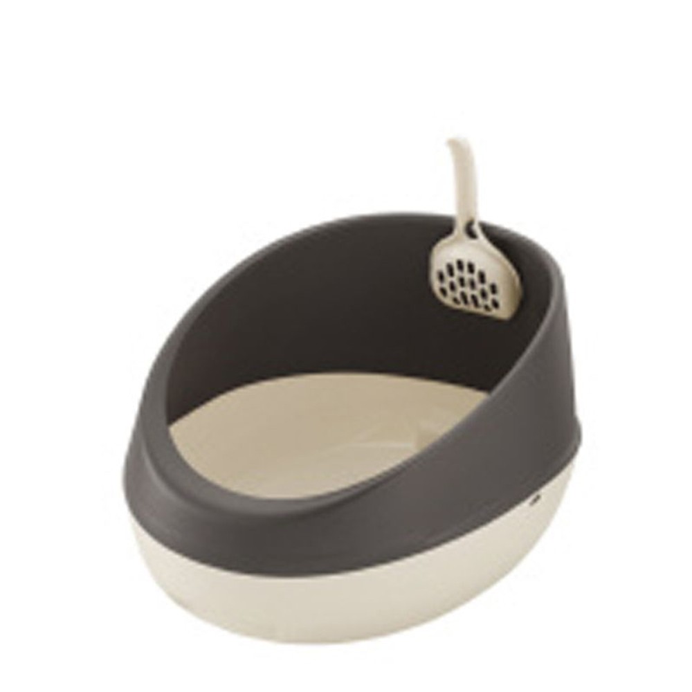 リッチェル　ラプレ　ネコトイレ　ハーフカバー　ダークグレー, その他カラー１, その他サイズ１