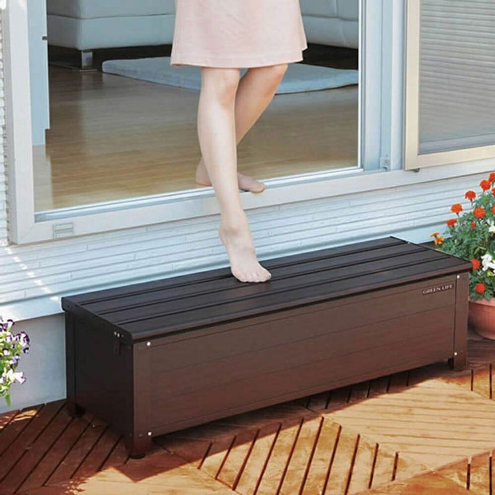 グリーンライフ アルミ踏み台ストッカー114 AFS-114N ブラウン【メーカー直送・代引不可】, ブラウン, AFS-114N