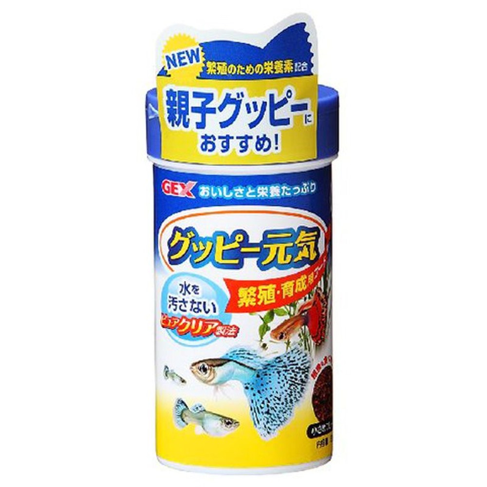 ジェックス　グッピー元気プロバイオ繁殖育成Ｆ52ｇ, 小さめフレークサイズ, 52g