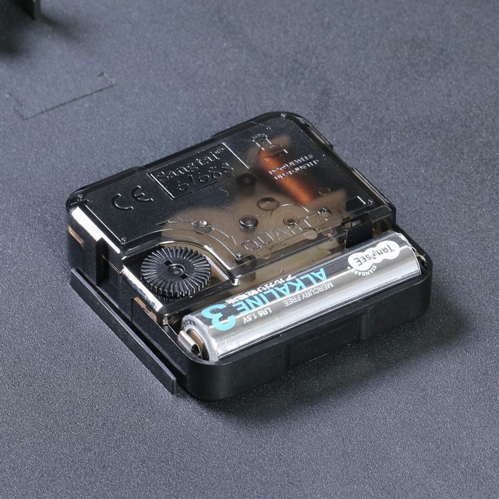 静音式掛時計シンプル, ブラック, 25cm