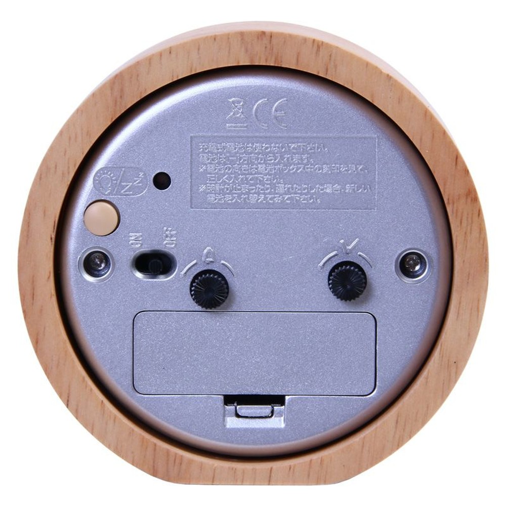 置時計 ウッド ラウンド, ホワイト, その他サイズ１