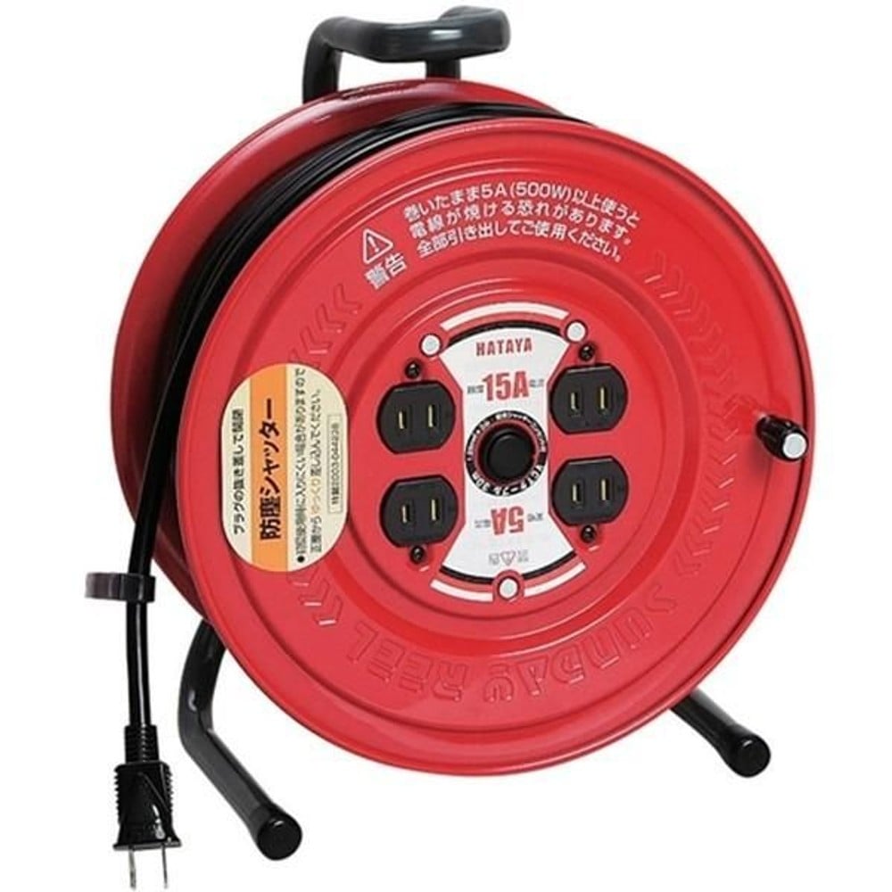 ハタヤ サンデーリール 15A&times;30m S-30, レッド, 30m
