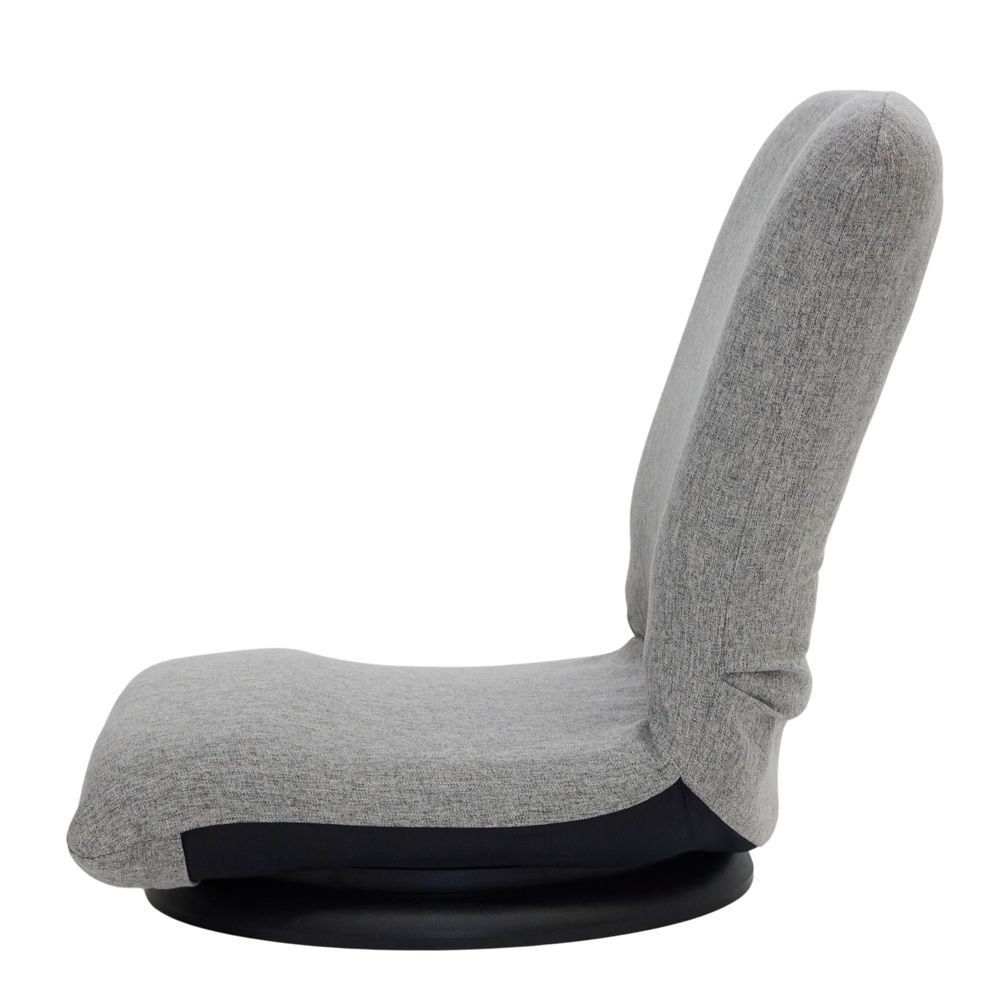 背もたれフィットコンパクト回転座椅子, ライトグレー, 幅395mm×奥行540mm×高さ495mm