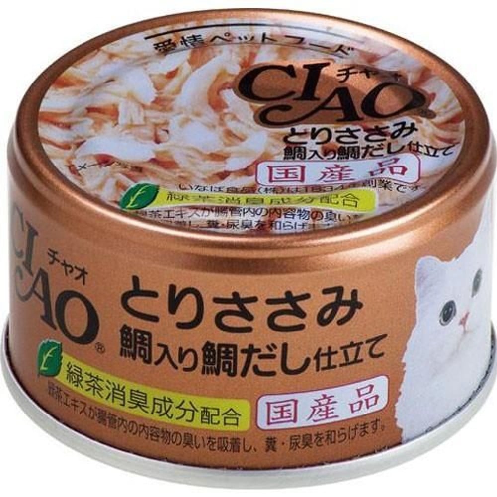 CIAO ホワイティ とりささみ 鯛入り 鯛だし仕立て 85g, 鯛入り 鯛だし仕立て, 85g