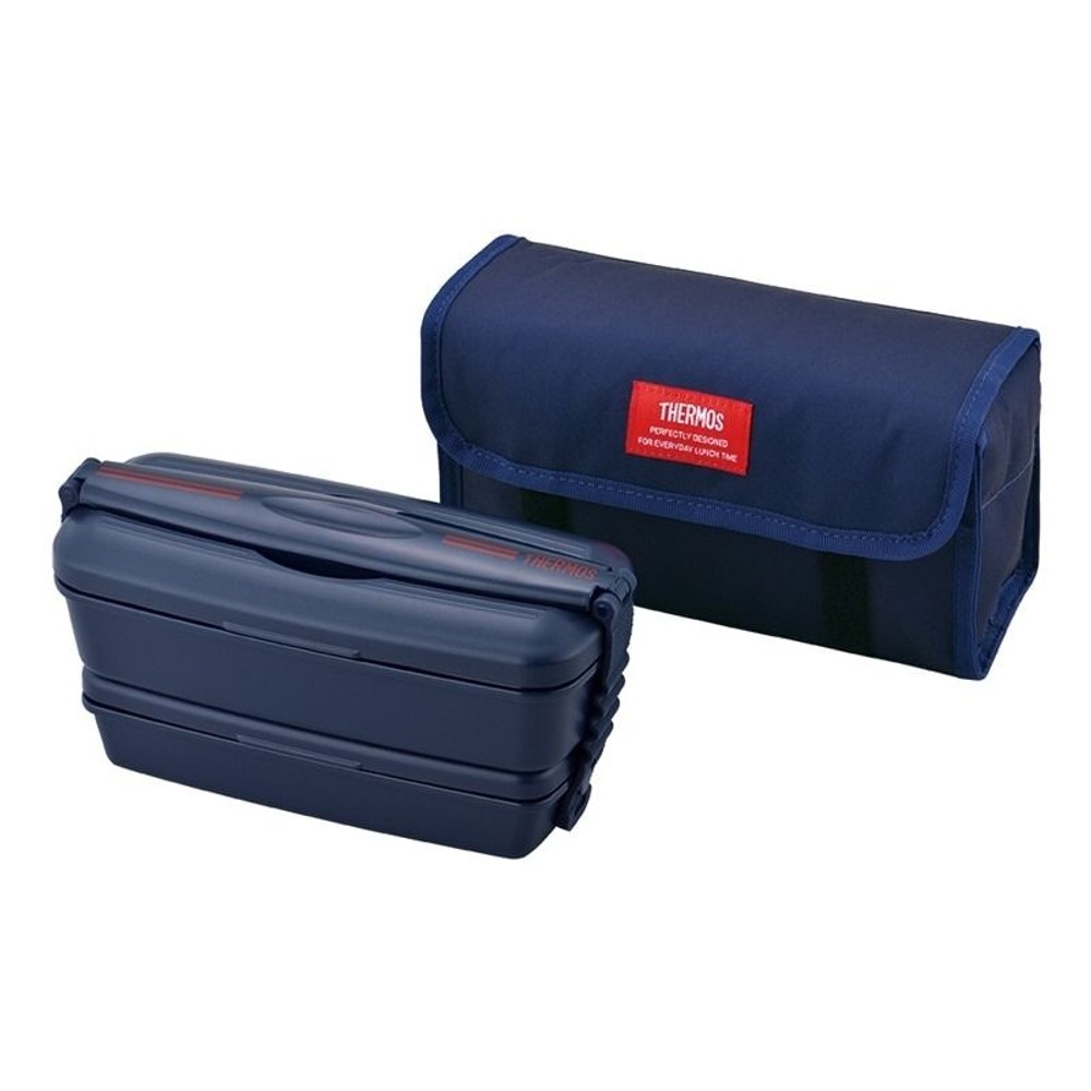 サーモス　フレッシュランチボックス ＤＪＢー９０６Ｗ ＤＰＮＶ, ディープネイビー, 900ml