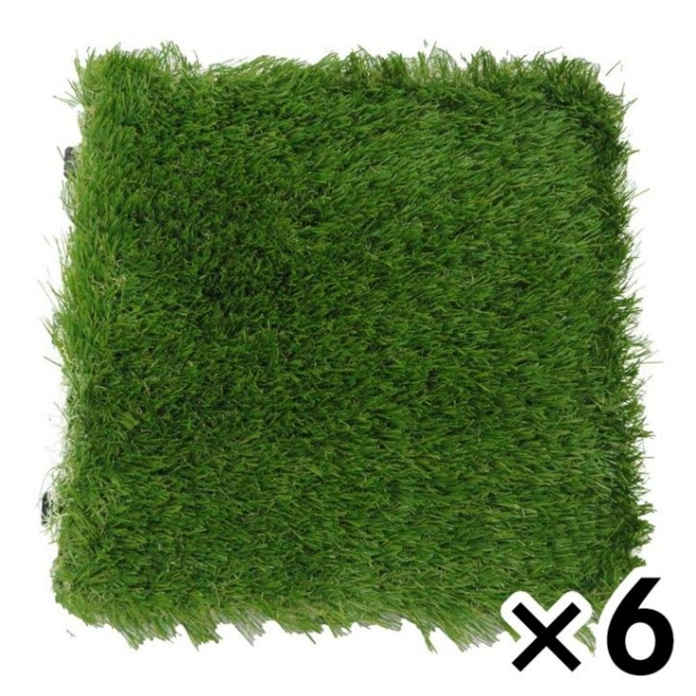 ジョイント式グリーンターフパネル ×6枚セット, グリーン, 6個セット