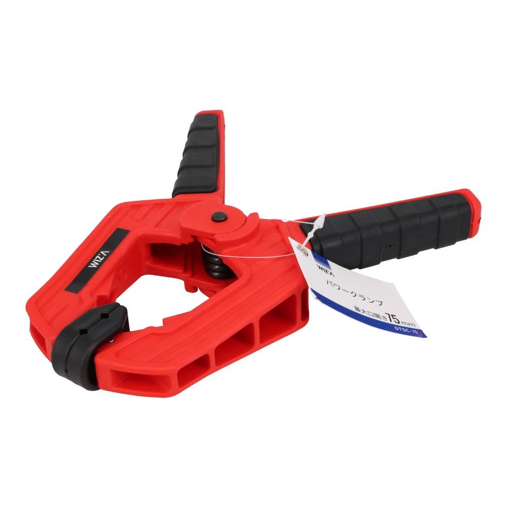 ウイザ WIZ&rsquo;A  パワークランプ　７５&times;１７５, 赤/黒, 全長75mm