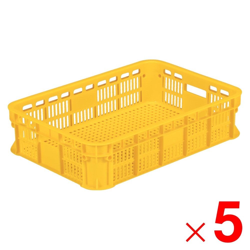 サンコー サンテナー B#31 イエロー 103109-00 &times;5個セット【メーカー直送・代引不可】【法人限定】【日祝配送不可・時間指定不可】, イエロー, 5P