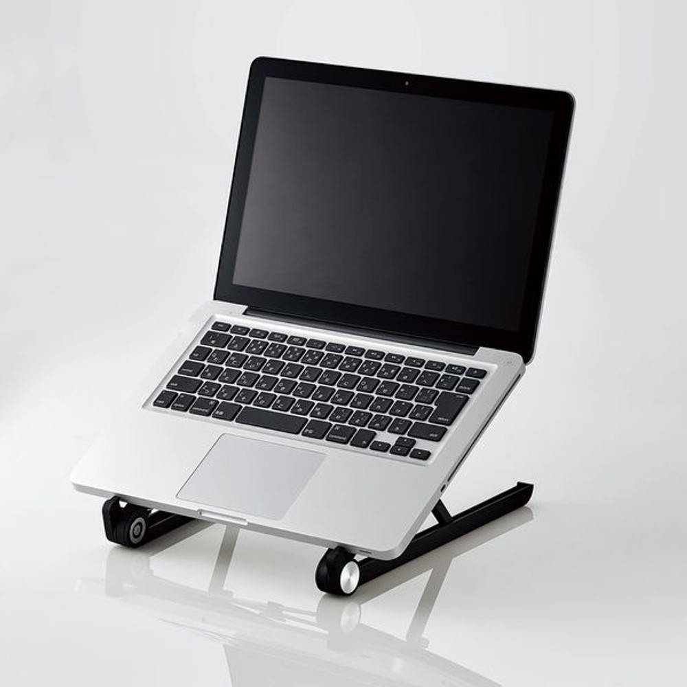 ポータブルノートＰＣスタンド（2段階）, ブラック, 15.6インチ