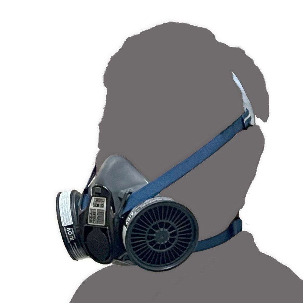 重松製作所（SHIGEMATSU WORKS） 有機ガス用　薄型　吸収缶　Ｘ／ＯＶ 12300, 黒, 12300