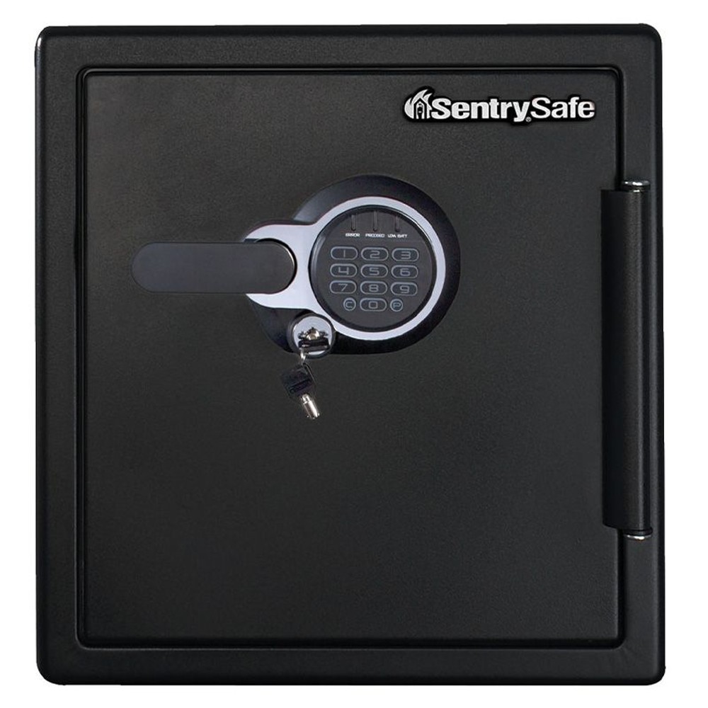 【廃棄料無料・開梱・設置費込】セントリー耐火・耐水金庫  JFW123GEL  テンキー式 1時間耐火 33.6L【メーカー直送・代引不可】, ブラック, 33.6L