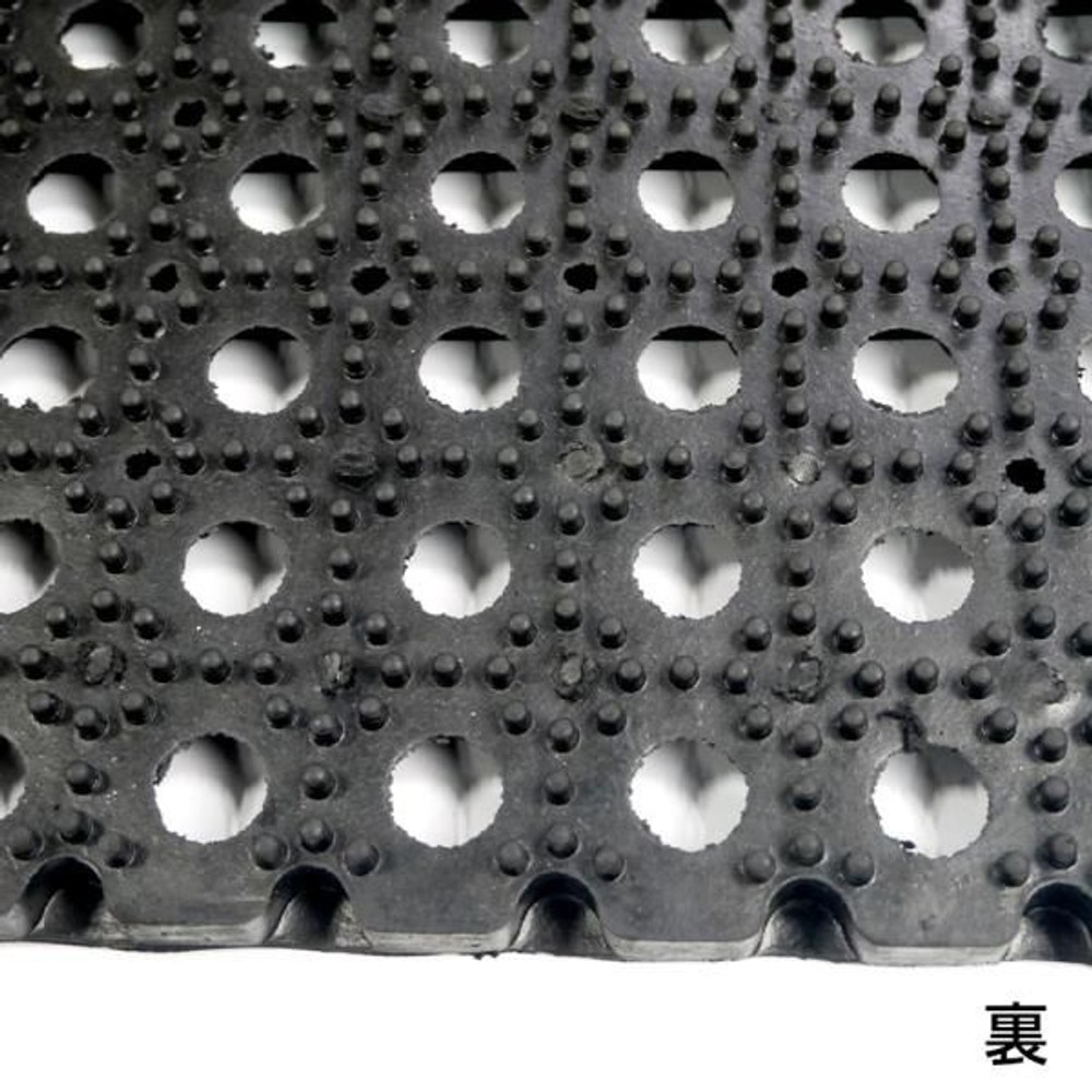 有孔ゴムマット 約1mｘ1.5ｍ 厚さ22mm, ブラック（1×1.5）, 1m×1.5m