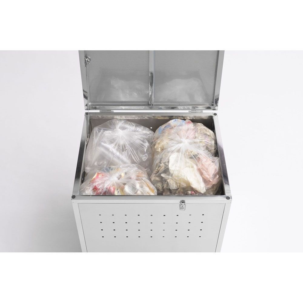 ステンレスごみ保管庫  組立式【メーカー直送・代引不可】, ステン（60）, 60cm幅