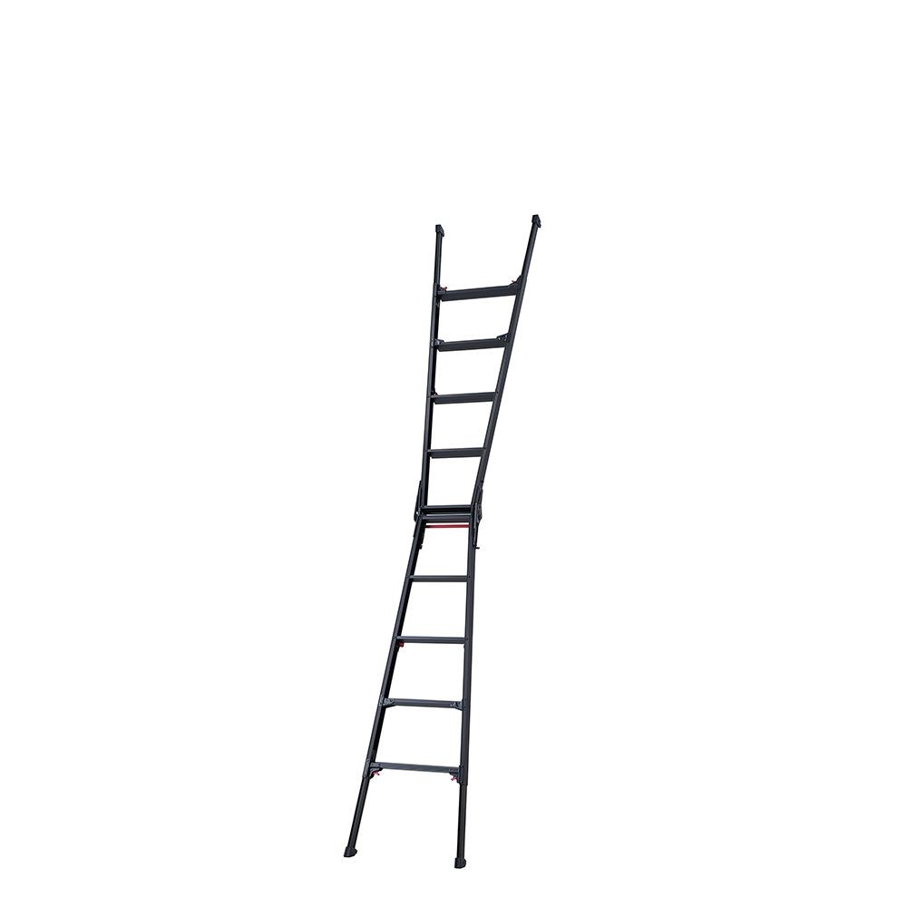 長谷川工業 はしご兼用伸縮脚立上部操作タイプ シャガマンブラック ＲＹＲＢー１５, ブラック, RYRB-15