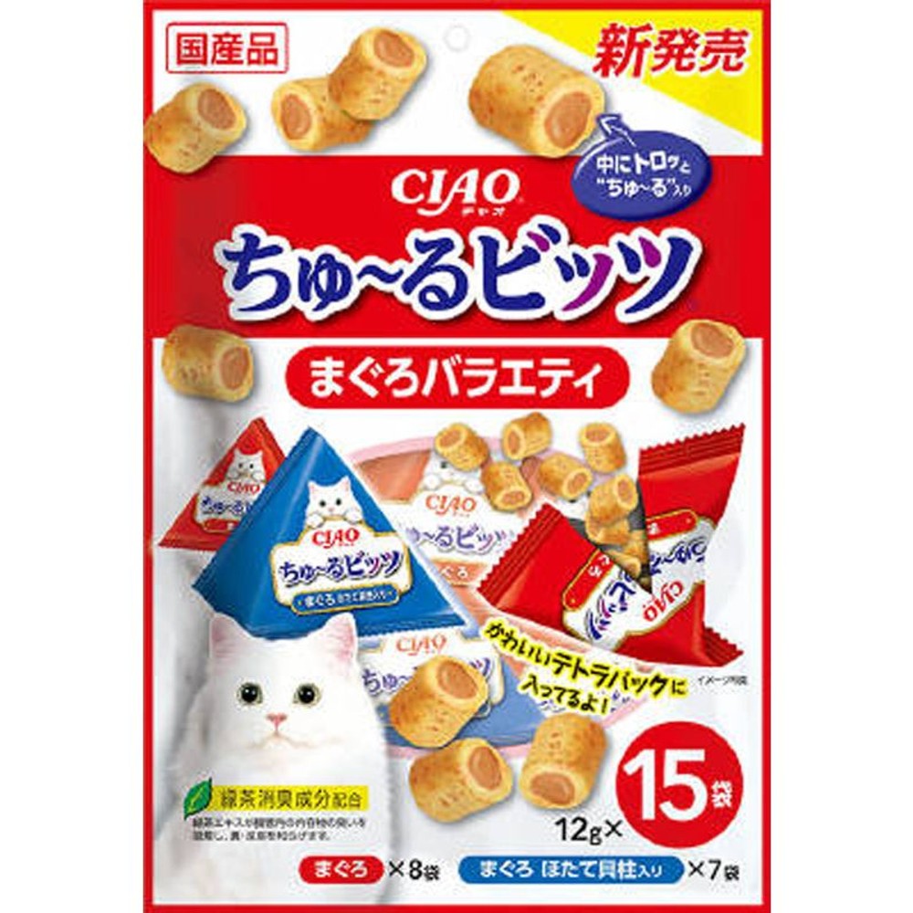 ちゅ〜るビッツ　まぐろバラエティ　12ｇ&times;15袋, まぐろバラエティ, 12g&times;15袋