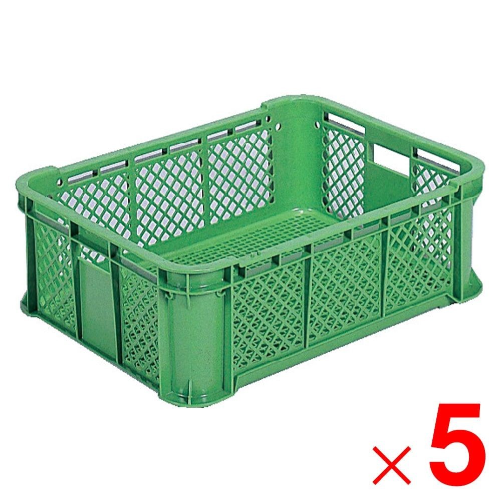 サンコー サンテナー B#40-1 グリーン 104601-00 &times;5個セット【メーカー直送・代引不可】【法人限定】【日祝配送不可・時間指定不可】, グリーン, 5P