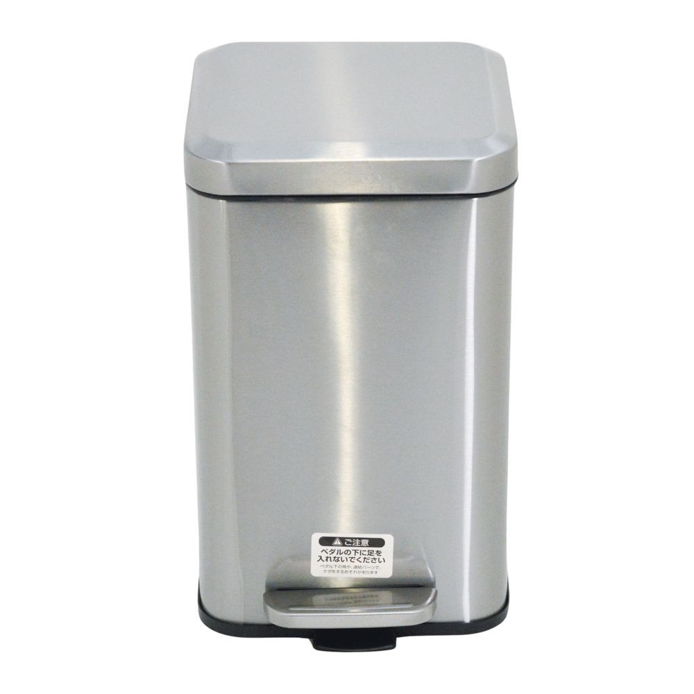 ウィザ WIZ'A ステンレスペダルペール　スクエア型, シルバー, 6.0L