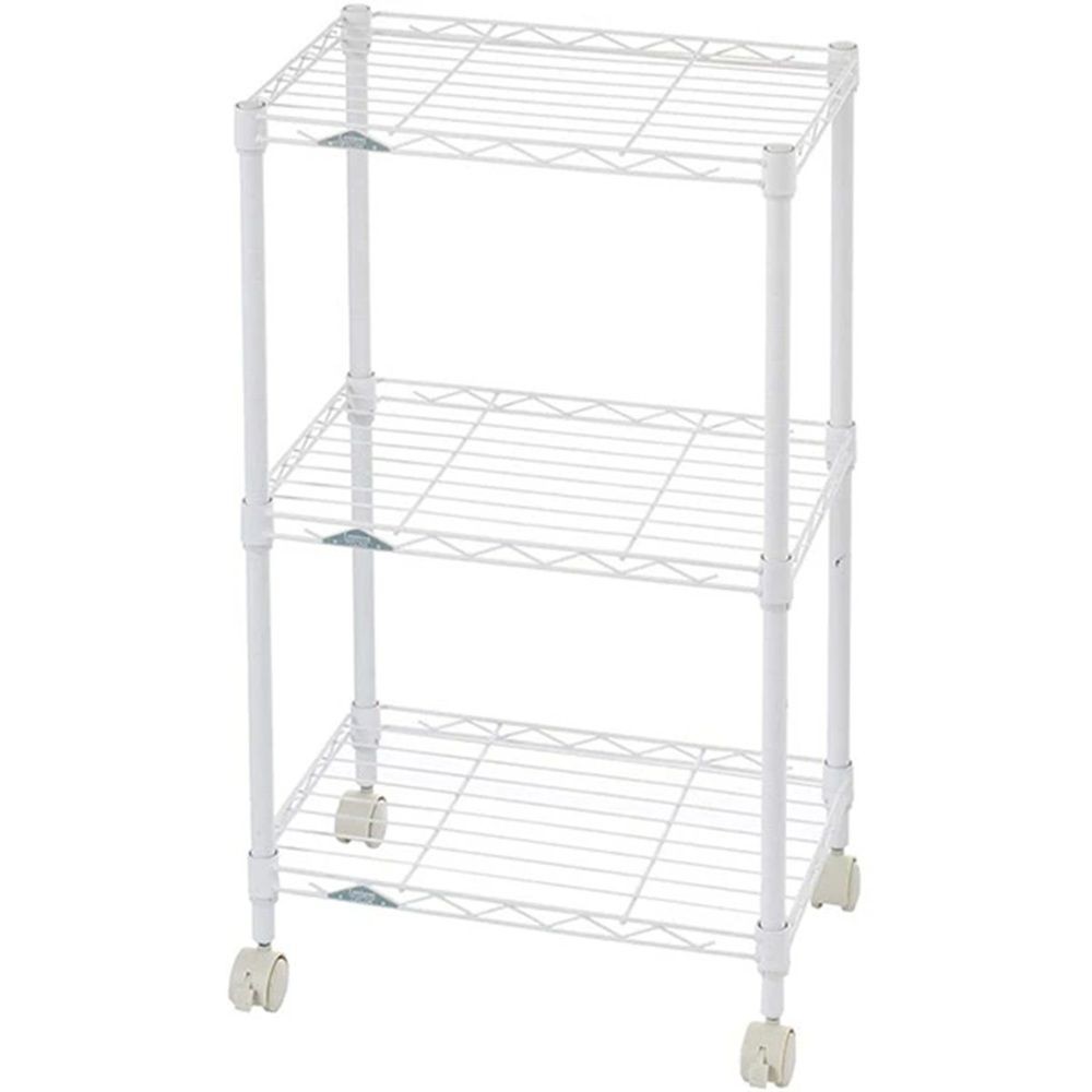 【数量限定】カラーラック3段45Ｗ ホワイト LCR45-3WH, ホワイト, 幅45.5cm&times;奥行29.5cm&times;高さ76cm