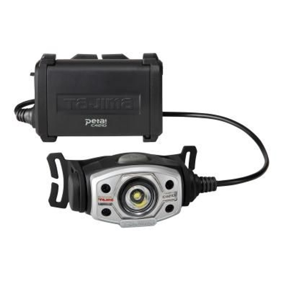 TAJIMA（タジマ） 　ヘッドライト CD 420lm 大径照射 3718セット　LE-C421D-SP, ブラック, 420lm