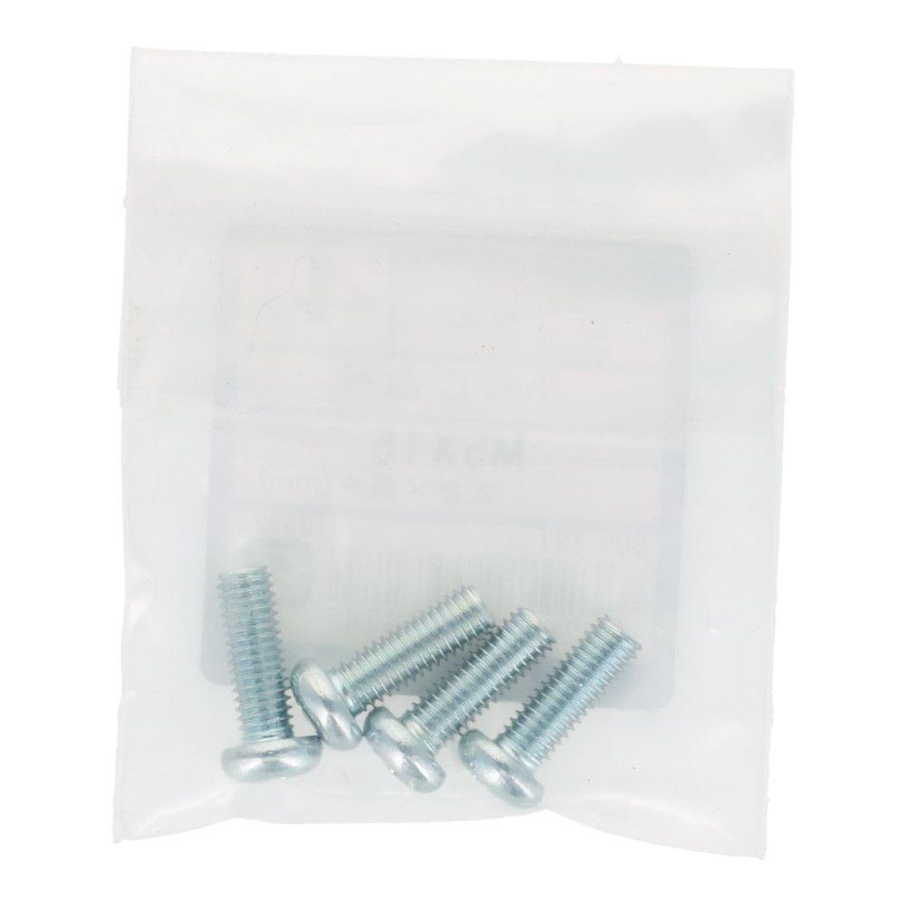 小ねじ　なべ　ユニクロ　Ｍ５&times;１５ｍｍ　４本入, シルバー, M5&times;15mm