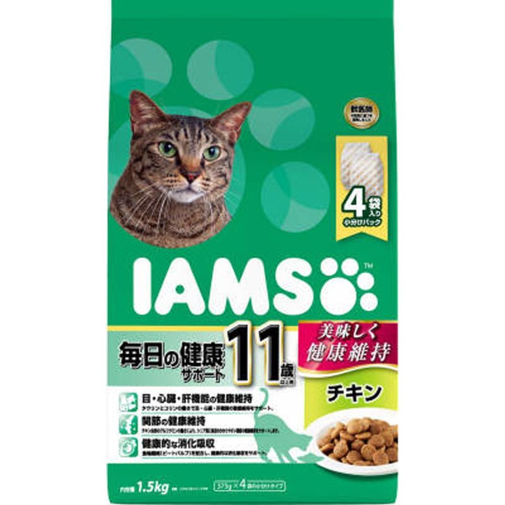 アイムス　11歳以上猫用毎日の健康サポートチキン1．5ｋｇ, チキン, 1.5kg