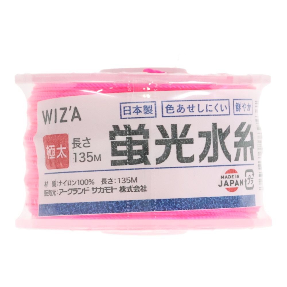 ウイザ WIZ'A 　リール式水糸　極太　１３５Ｍ, ピンク, 135m