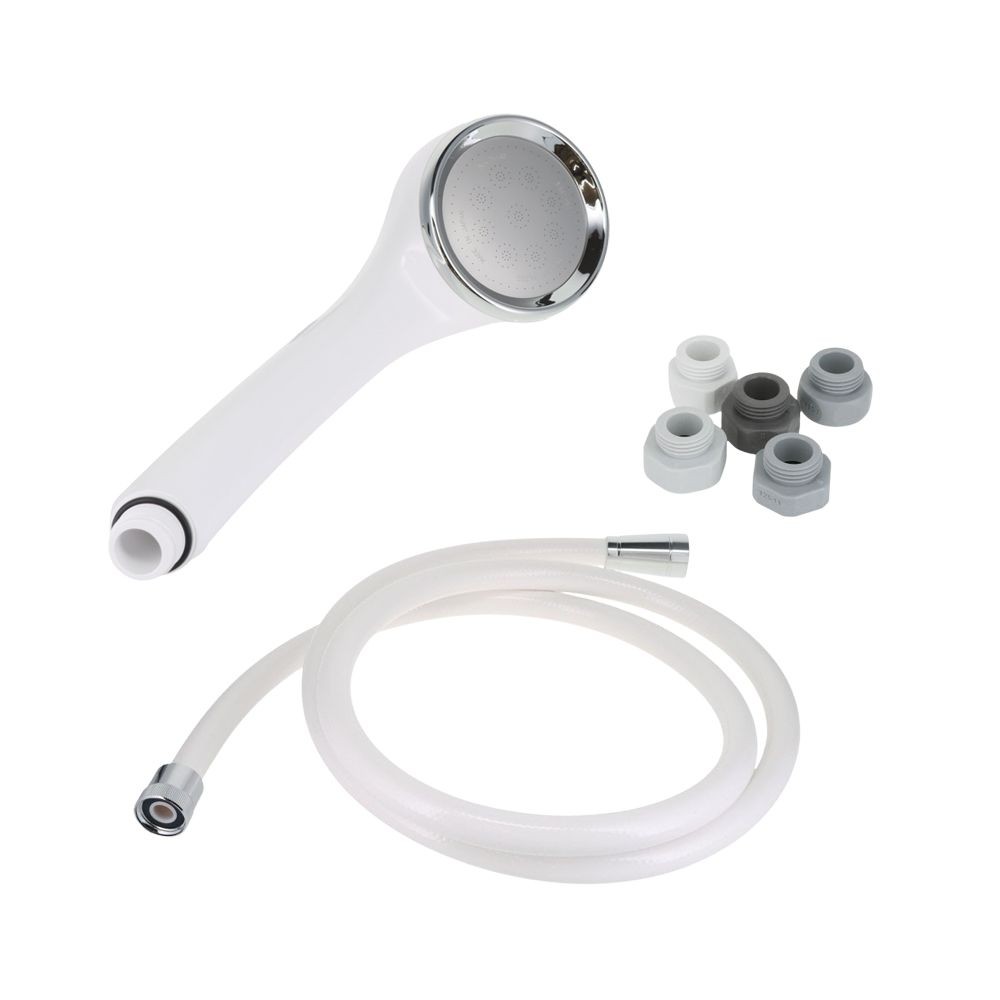 SANEI 節水シャワーセット PS300-CTA-C-VH, ホワイト, 低水圧対応