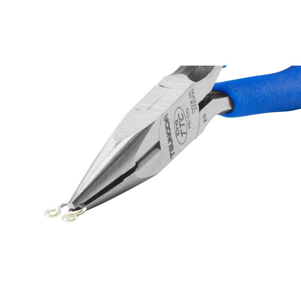 ツノダ（Tsunoda） プチラジ　ラジオペンチ　１００ｍｍ　バネ付 MR-100, ブルー, 100mm