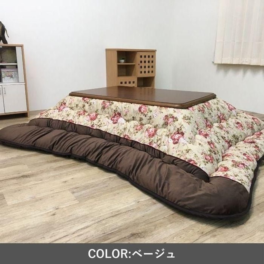 イケヒコ こたつ布団 掛布団 『フロール』  ベージュ 【メーカー直送・代引不可】, ベージュ, 205&times;205cm