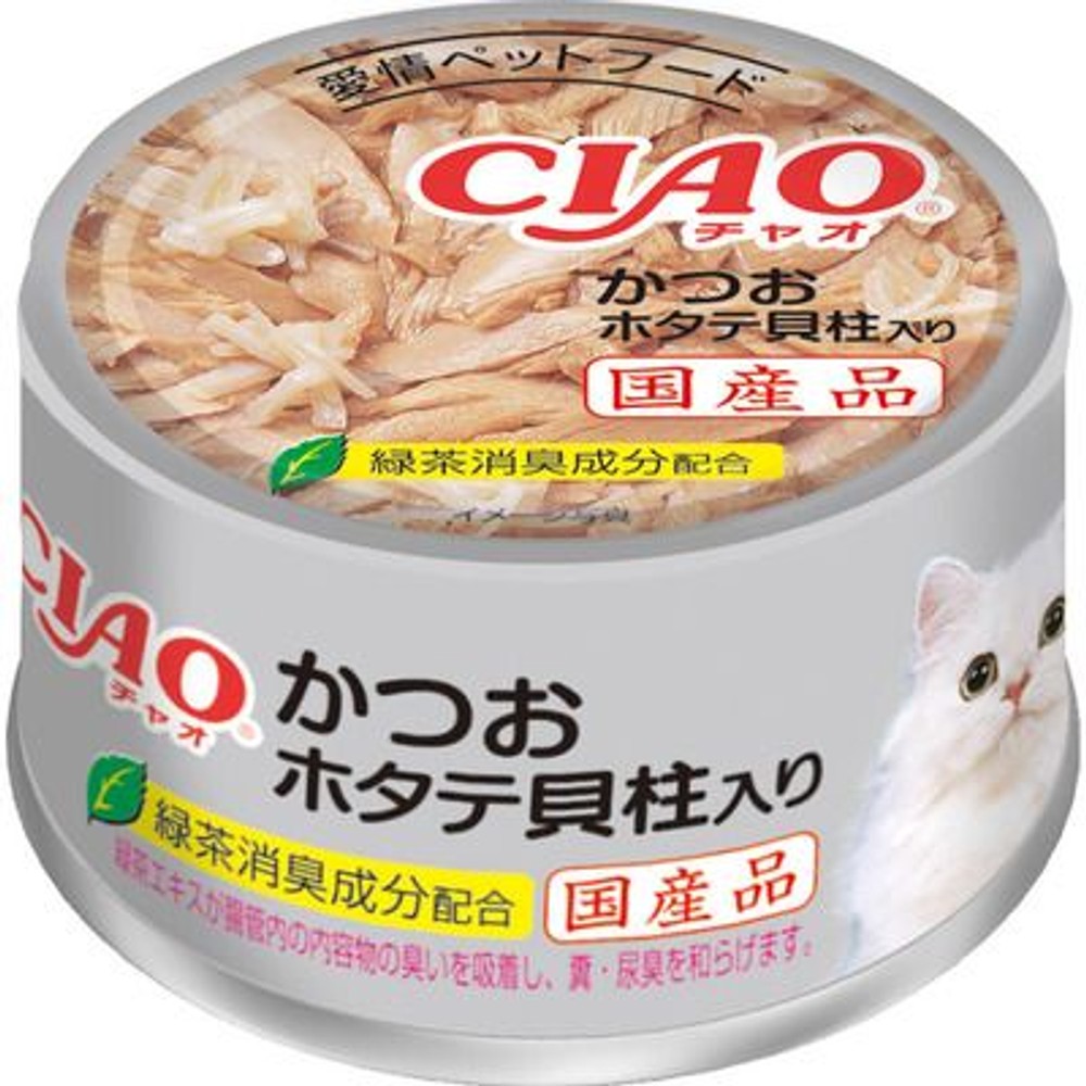 チャオ　かつお　ホタテ貝柱入り　85ｇ, ホタテ貝柱入り, 85g