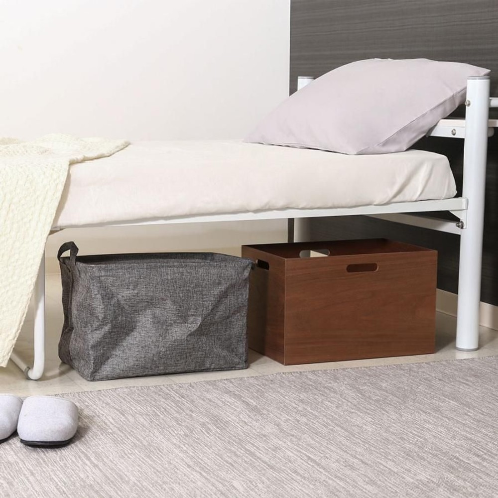 不二貿易  宮付　シングルベッド　タンテ　ブラック 【メーカー直送・代引不可】, アイボリー, 宮付