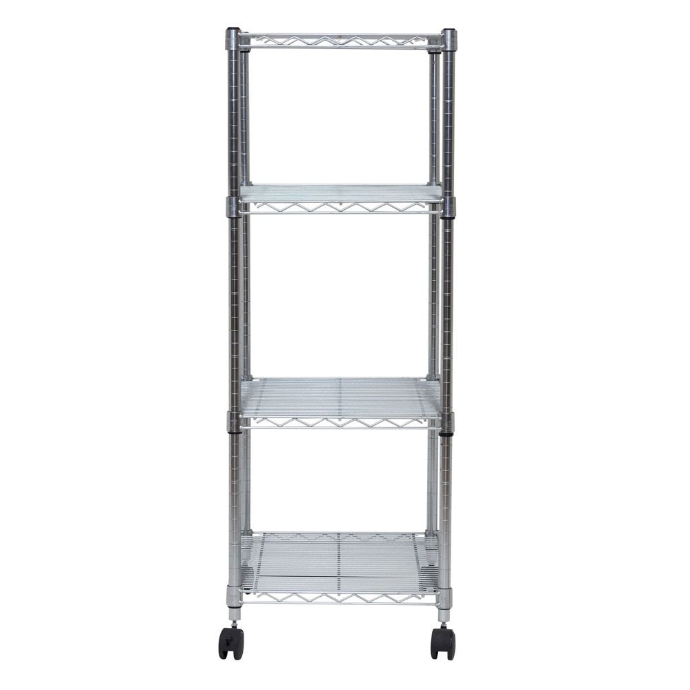 スチールラック 幅60cm 4段 ルミナスホームラック NLH6012-4, シルバー, 4段