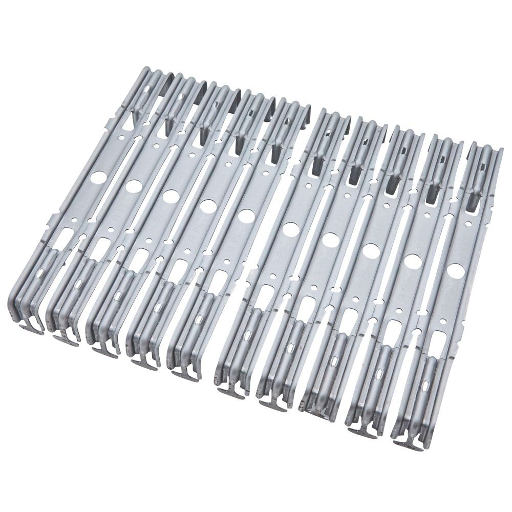 NSP 巾止め金具 50&times;150mm 10個, シルバー, 10個入り