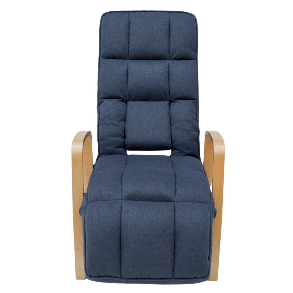 腰楽脚楽リラックスチェア, ネイビー, 幅910mm&times;奥行535mm&times;高さ380mm