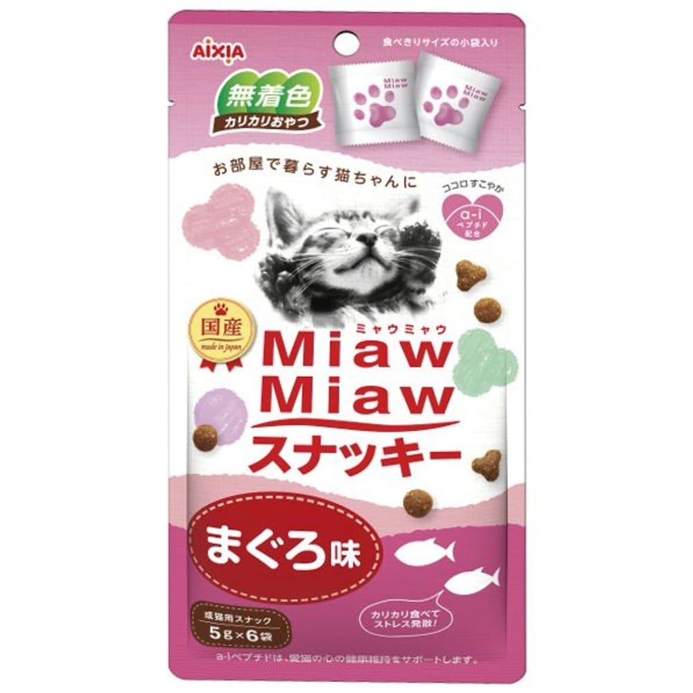 ＭｉａｗＭｉａｗスナッキー　まぐろ味５ｇｘ６, -, 30g