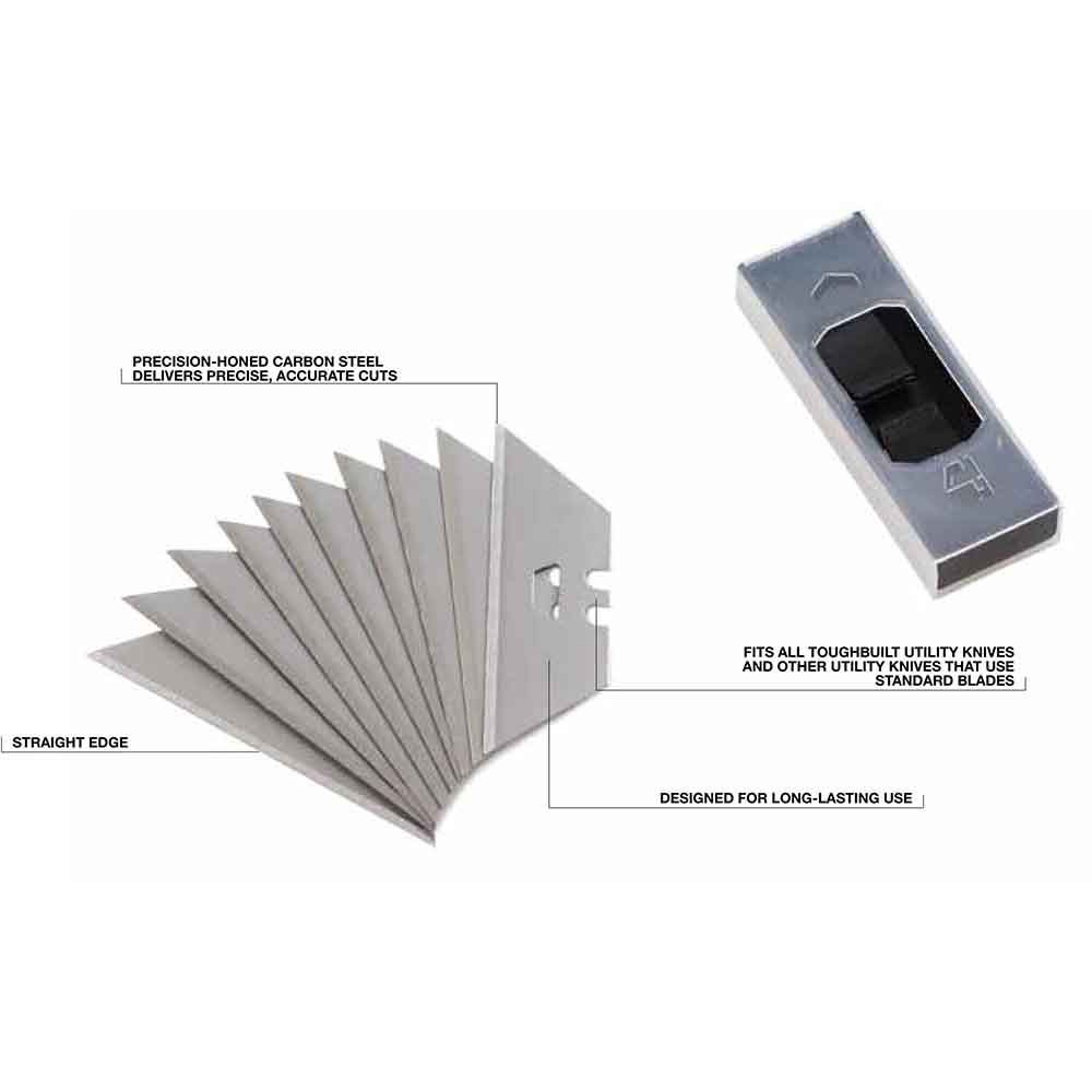 TOUGHBUILT（タフビルト）　スクレーパー替刃（３０ＰＣ）, 黒, TB-H4S30-80