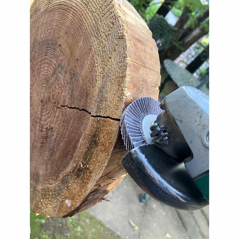 イチグチ 研磨屋サン 木工曲面用 サンドペーパー #120 ディスクグラインダー用 63014, ブラウン, #120