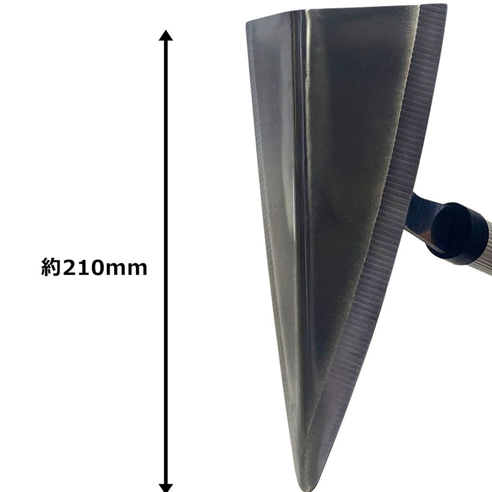 ウイザ WIZ'A アルミ柄伸縮式ステンレス三角ホー　210ｍｍ, シルバー, 伸縮式