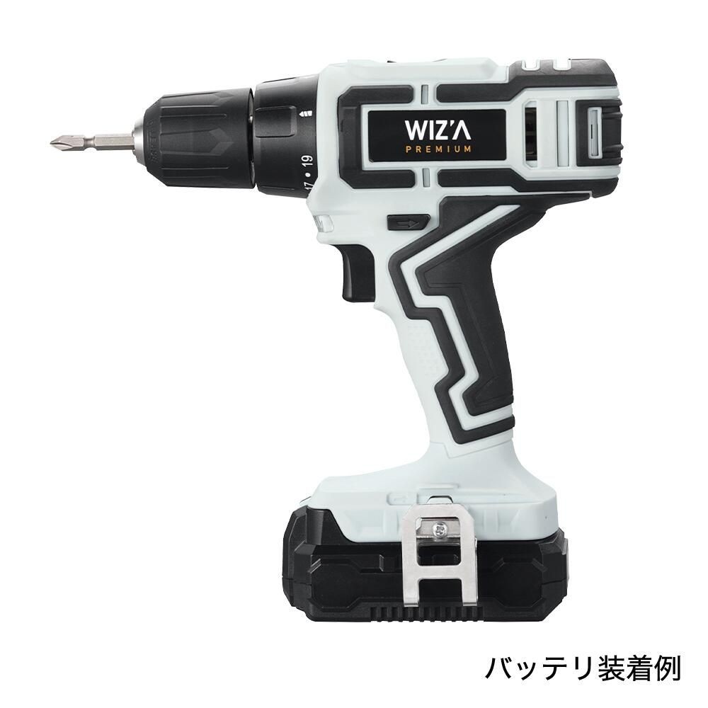 ウイザ WIZ'A 18V 充電式ドリルドライバー WZ-18DV 本体のみ, ホワイト, その他サイズ１