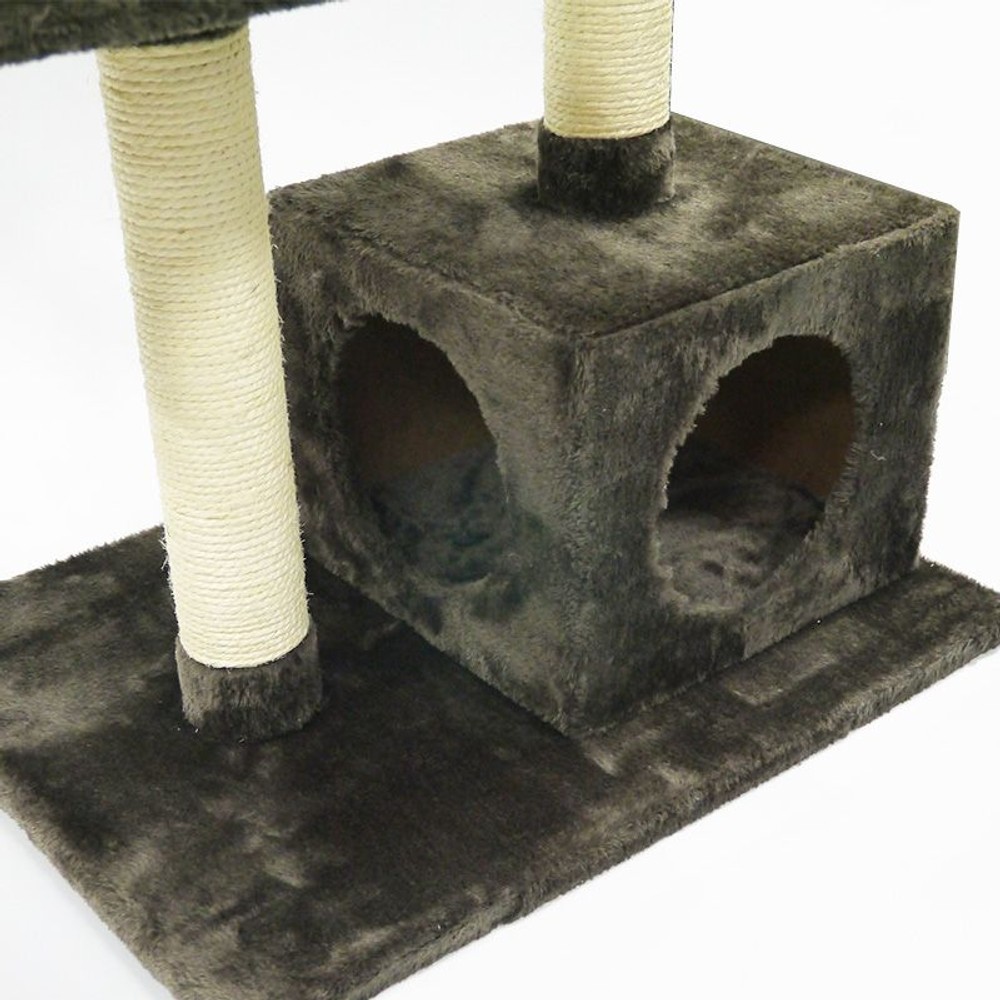 キャットタワー　ソファー付　ブラウン, ブラウン（1段）, 1段