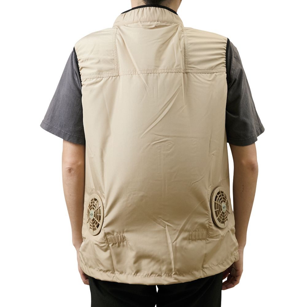 【2025年モデル】ウイザ WIZ'A 空調ウェア　ベーシック　ベスト　ベージュ, ベージュ, Sサイズ