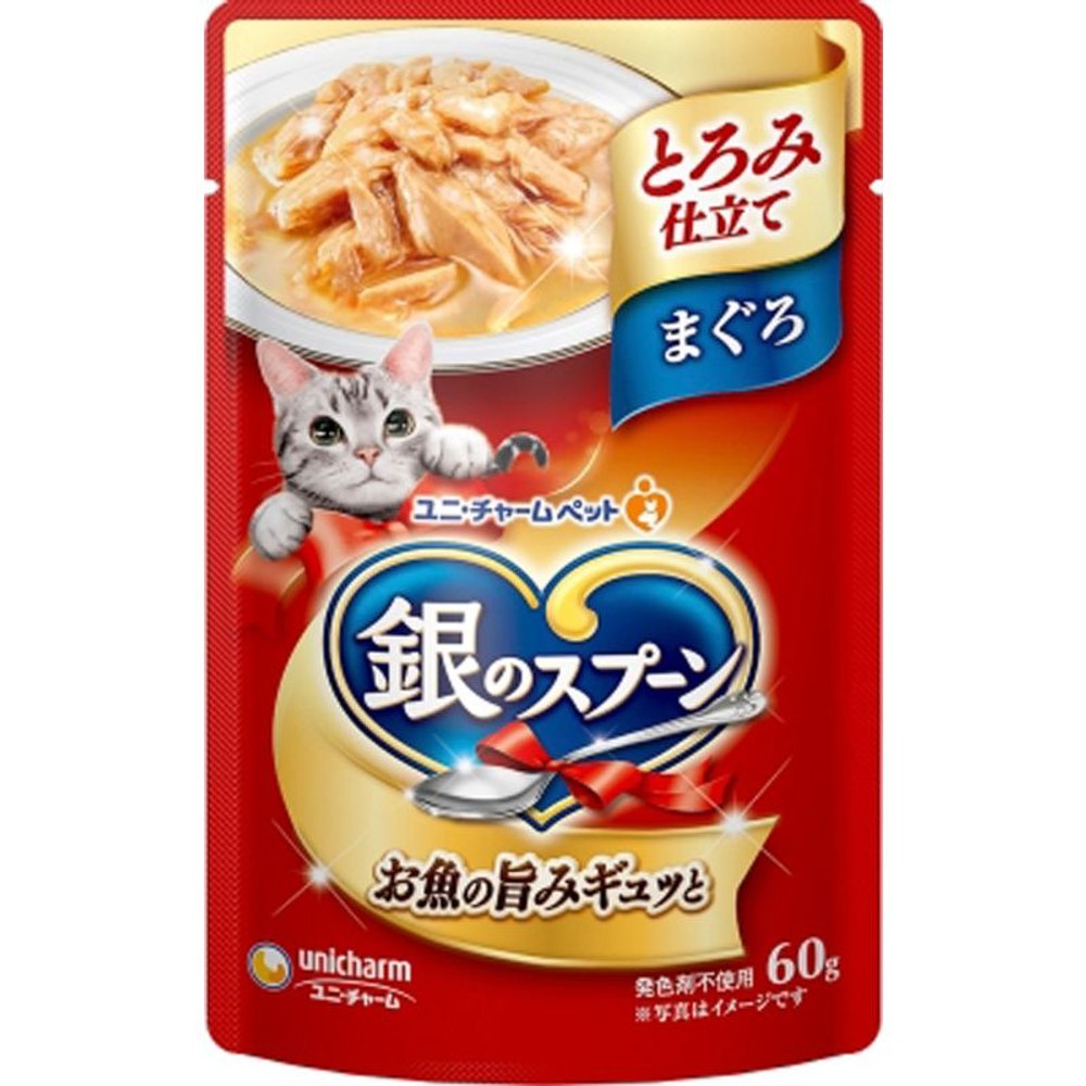 ユニチャーム　銀のスプーンパウチ　とろみまぐろ　60ｇ, とろみまぐろ, 60g