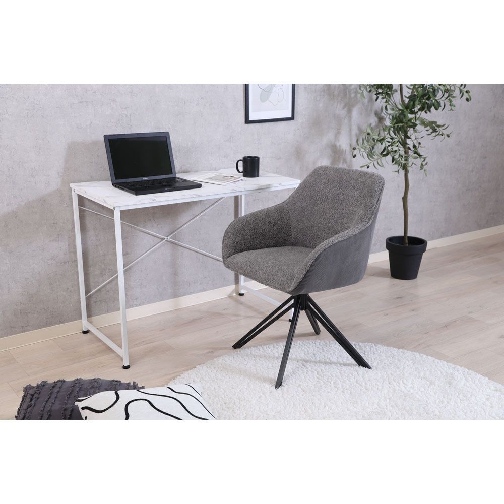 不二貿易 ダイニング回転チェア　ルナ　ＧＹ【メーカー直送・代引不可】, グレー, 幅580mm&times;奥行540mm&times;高さ830mm