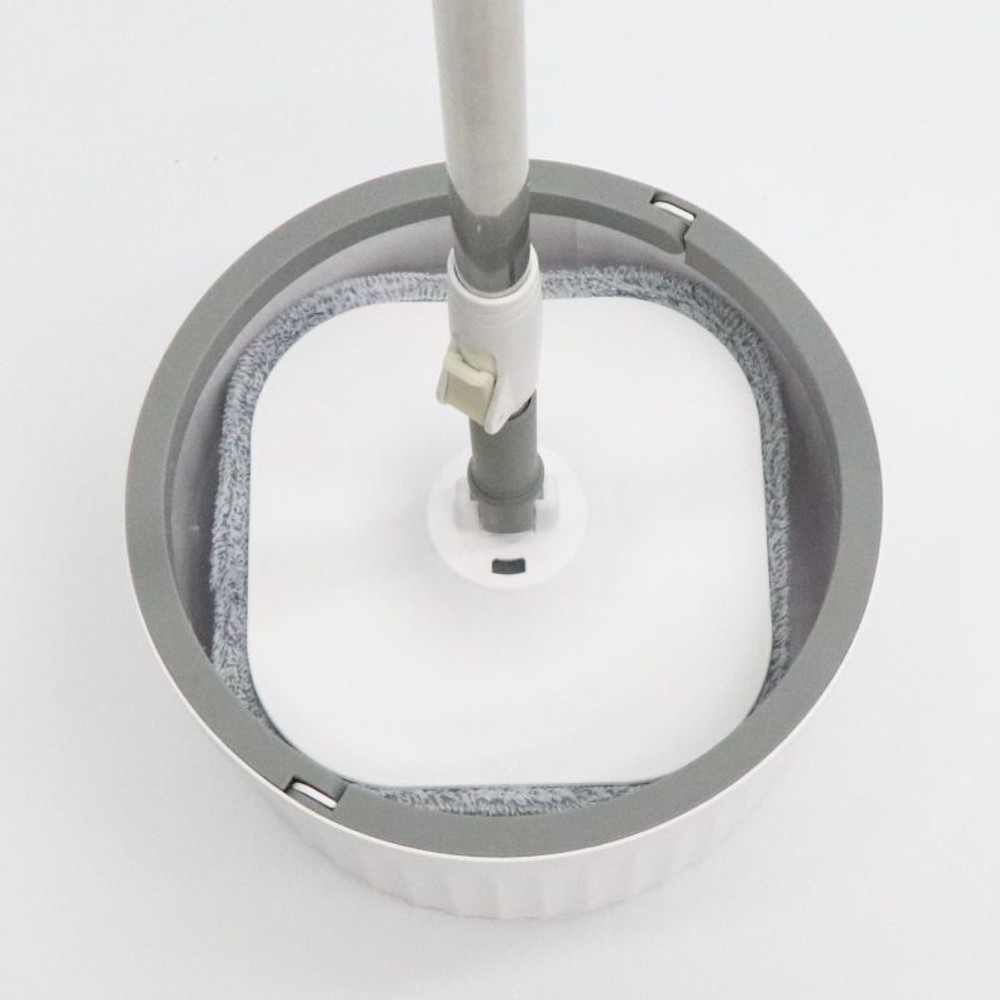  きれいな水で洗える回転モップ HDL-8551, ホワイト, モップパッド2枚セット