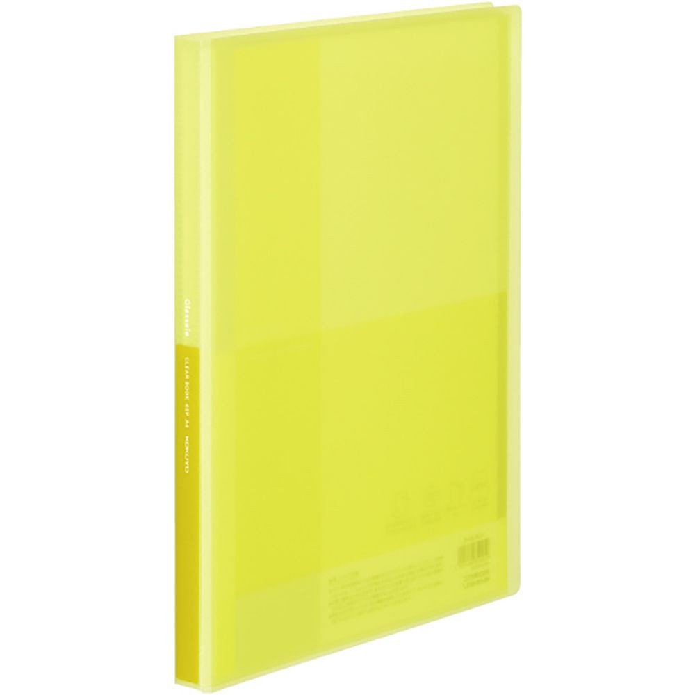 【10冊セット】コクヨ　クリヤーブックグラッセルＡ４　40枚Y ラ-GL40Y【メーカー直送・代引不可】, イエロー, A4