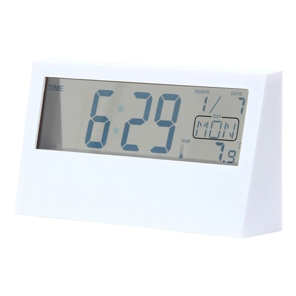 置時計デジタル　クリア, ホワイト, その他サイズ１