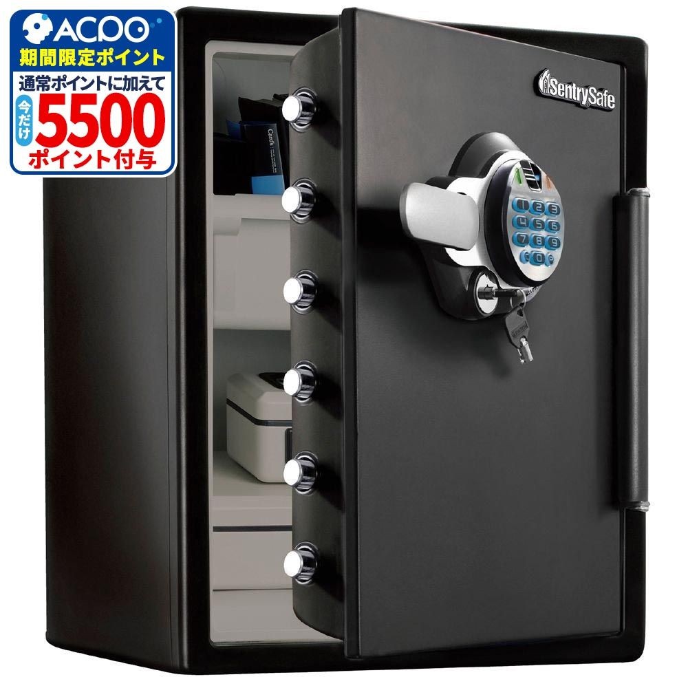 【開梱・設置費込】セントリー指紋認証式1時間耐火・耐水金庫  JFW205BXL【メーカー直送・代引不可】, ブラック, JFW205BXL