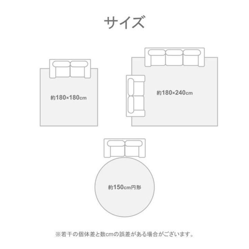 イケヒコ カーペット・ラグ レナモ アイボリー 【メーカー直送・代引不可】, アイボリー, 150&times;150cm円形