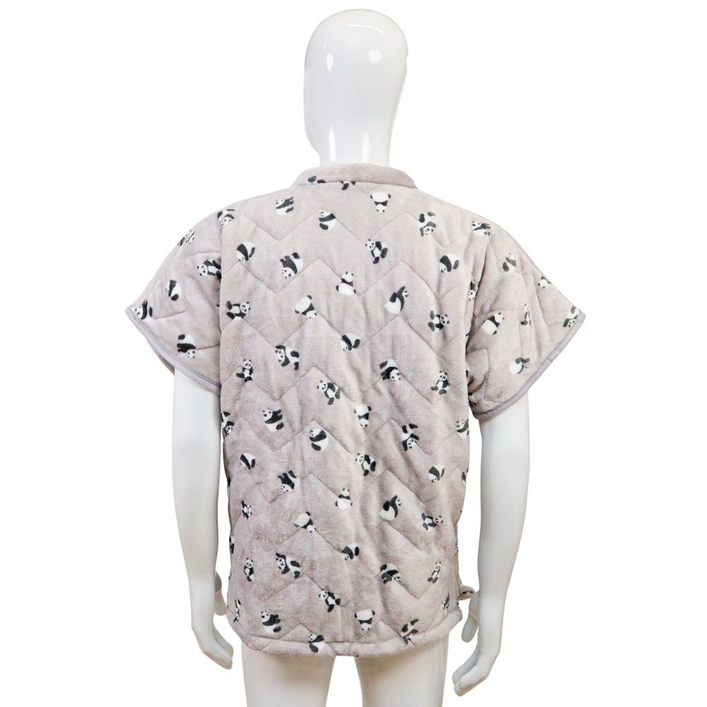 WIZ'A　ウィザ　アニマル柄はんてん, グレー, 85&times;75cm