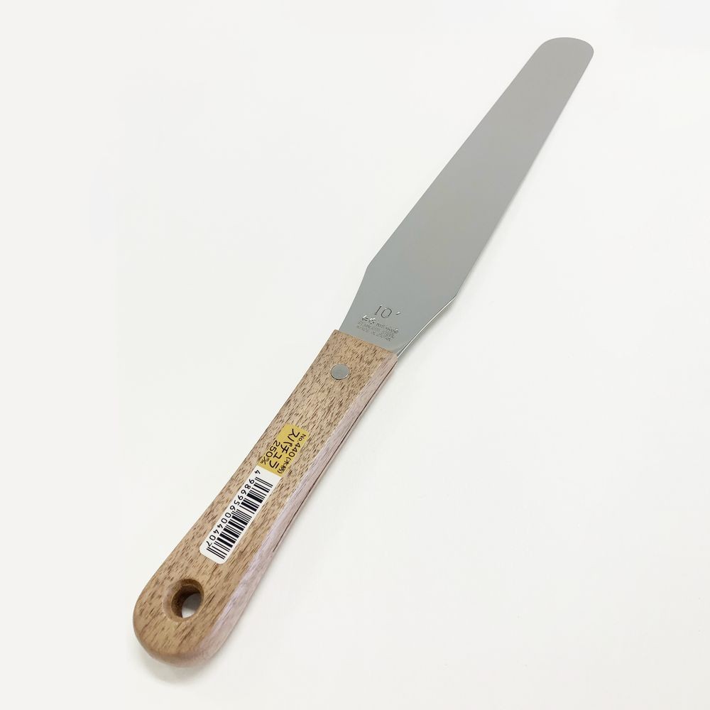 富田刃物（Tomita Cutlery） ステンレス製　スパチュラ　木柄　２５０ｍｍ No.400, ステンレス, 250mm